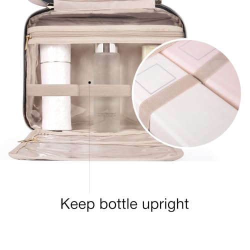 BAGSMART Medium Toiletry Bag with Hook - Water-Resistant Travel Organizer