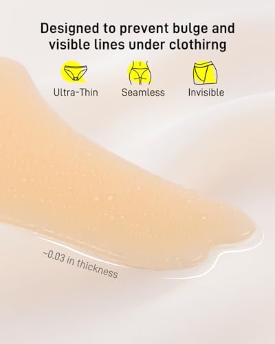 Niidor Camel Toe Concealer Anti-Camel Toe Invisible Pad for Women, Yoga Proof Pad 3/4 Pack