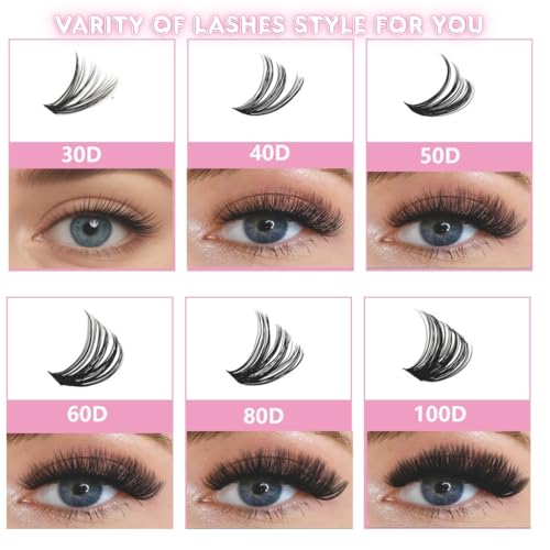 DIY Lash Extension Kit 280pcs 0.07D Clusters 9-16mm
