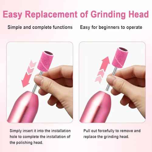 Nail Drill Bits 100 Pcs Sanding Bands for Nail Drill, Nail Tips for Drill Bits Nail Tech, Mix 80#120#180#240# Fine Grit File Sanding Bands for Acrylic Gel Manicures and Pedicure