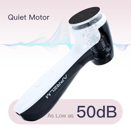 APRELM Electric Foot Callus Remover - 3-Speed Pedicure File with 120 Discs