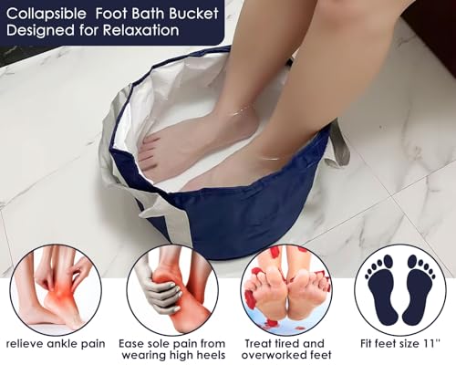 Collapsible Foot Soaking Tub - 4.7 Gallon Portable Wash Basin