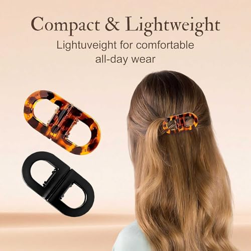 Magnetic Hair Clips for Women - 2 Pcs Strong Hold, No Crease