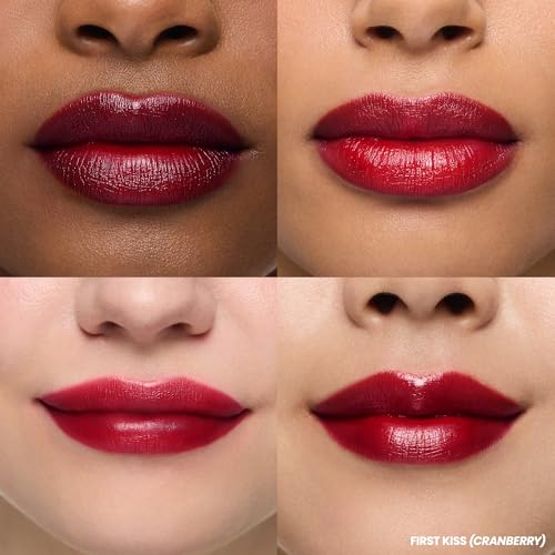 Wonderskin Wonder Blading Lip Stain Peel Off Masque - Long Lasting, Waterproof (First Kiss) with Top Gloss - Red Glitter Lip Gloss, Hydrating and High Shine Finish