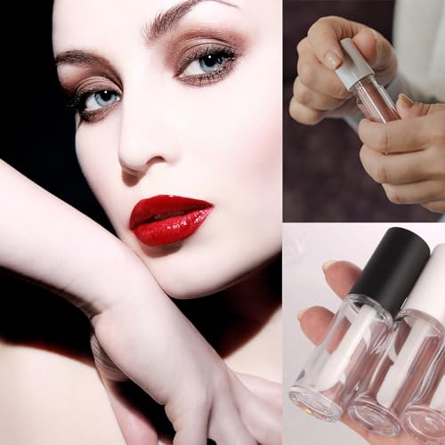 Qeuly 4 Piece 6ml Empty Lip Gloss Tubes with Wand