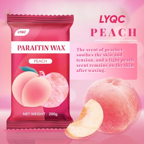 LYQC Paraffin Wax Refill 10-Pack - Peach Scented Hand & Foot Spa Wax