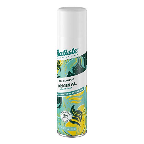 Batiste Dry Shampoo, Original Fragrance, Refresh Hair and Absorb Oil Between Washes, Waterless Shampoo for Added Hair Texture and Body, 6.35 OZ Dry Shampoo Bottle