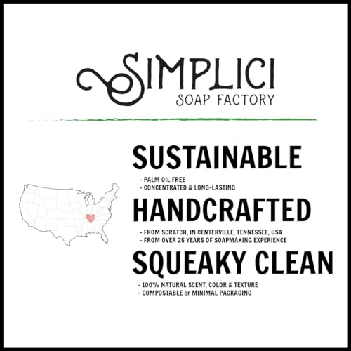 Simplici Patchouli Brew Natural Soap (exfoliating + pure essential oils) 6 Bar Value Bag. Palm Free.