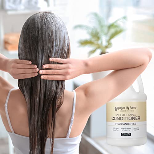 Ginger Lily Farms Moisturizing Conditioner, Fragrance Free, 1 Gallon Refill