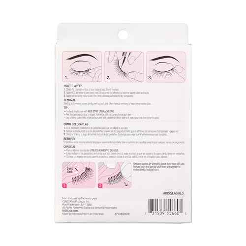 KISS So Wispy, False Eyelashes, 'Style #11', 12mm, Includes 5 Pairs Of Lashes, Easy to Apply, Reusable Lash Clusters