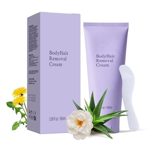 Hair Removal Cream for Women, Plant-Based Sensitive Skin Formula, Fast-Acting Depilatory Cream for Legs/Arms/Underarms/Stomach/Bikini Line, 2-in-1 Hair Removal ((3.38 Fl Oz (Pack of 1)))