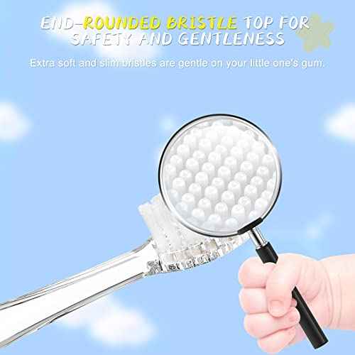 Teeteck 5 Pack Kids Toothbrush Replacement Heads Compatible with SEAGO SG513/SG977/SGEK6, DadaTech DT-K6/DT-BB1/DT-977, Brush-Baby WildOnes(Ages 3years+/Transparent)