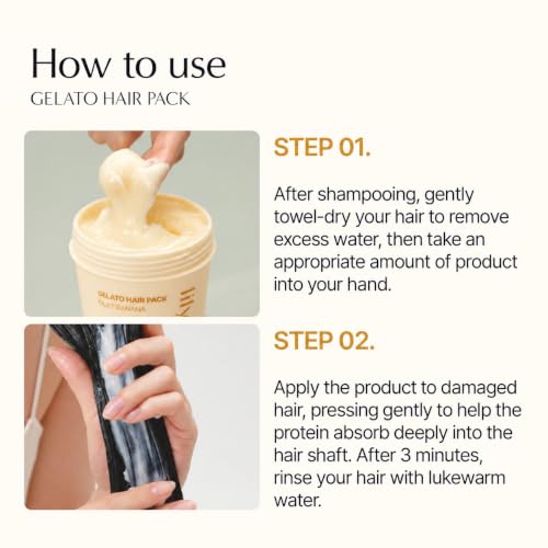 Lilyeve RepairTurn Silky Banana Gelato Hair Pack with Milk Protein - Banana, 6.76 oz
