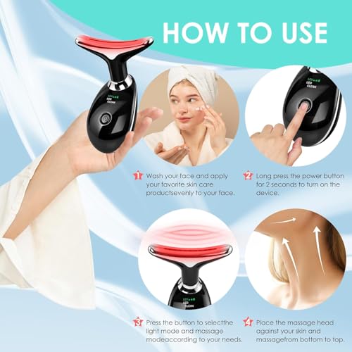 Doset Facial Massager with Red Light Therapy & 7 Colors