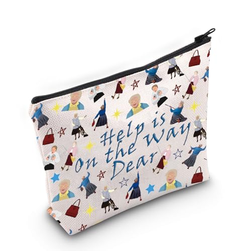 MNIGIU Mrs. Doubtfire Inspired Gift Mrs. Doubtfire Cosmetic Bag Mrs. Doubtfire Fans Gift Help Is On The Way Dear (Way Dear Bag)