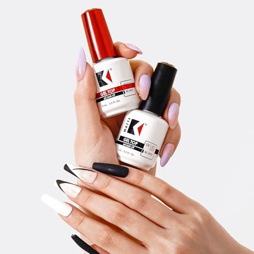 KUPA GelFinity No-Wipe Gel Top Coat - High Gloss UV/LED Sealer, 0.5 fl oz