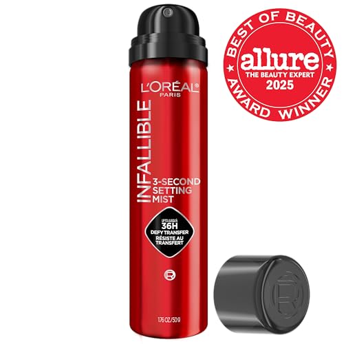 L'Oreal Paris Infallible 3-Second Setting Spray, 36HR Wear, 1.76 oz