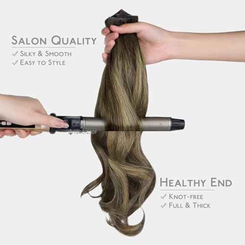 WENNALIFE Invisi Edge Tape in Hair Extensions Human Hair, 16 Inch 50g 20pcs Balayage Chocolate Brown to Caramel Blonde Invisible Luxury Remy Hair Extensions Natural Seamless Injected Tape Ins Straight