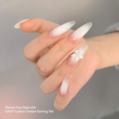 GAOY Ombre Patting Gel Kit - 6 Colors Gradient Nail Polish with Sponges