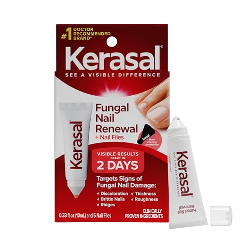 Kerasal Fungal Nail Renewal & Files Pack - 0.33 Fl Oz, Discolored & Damaged Nails