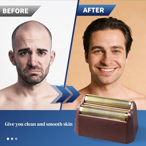 2 Pack Professional 5 Star Series Finale Shaver Replacement Foil and Cutter Bar Assembly Compatible with wahl Shaver Foil 7031-100, 7043-100 Super Close Shaving Replacement Heads£¬Red