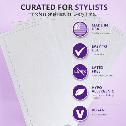 Big Kizzy Ultra Stick Tape for Hair Extensions - 48 Tabs, Strong Hold