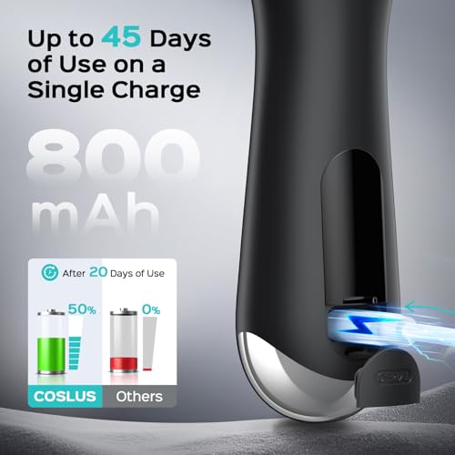 COSLUS FBS03 Face Scrubber Facial Cleansing Brush Black - 2-in-1 Vibration & Rotation Skin Care