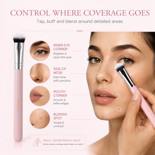 Precision Under Eye Concealer Brush - Dense Soft Bristles