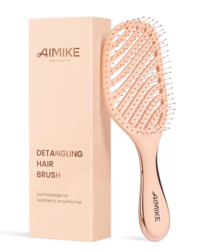 AIMIKE LuxeSilk Detangling Hair Brush - Wet & Dry Tangle-Free, Gentle on Scalp