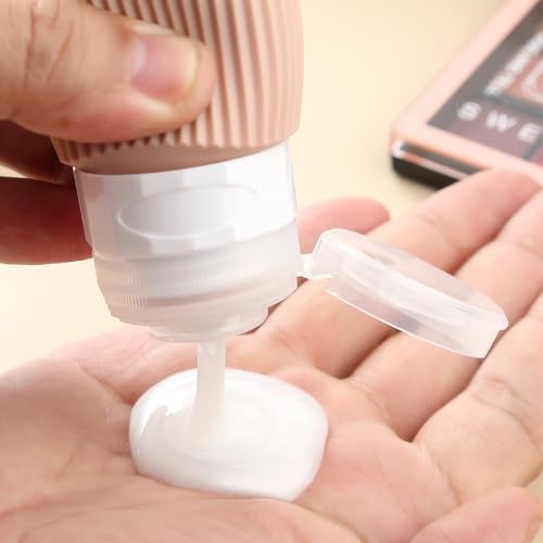 Mrsdry TSA Approved 2oz Travel Bottles - Leak Proof Silicone Toiletry Containers (4 Pack)