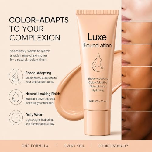 Color Changing Foundation for Mature Skin with Hyaluronic Acid