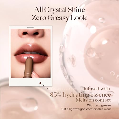 JOOCYEE Long-Lasting Glossy Lipstick Velvet Rouge, Diamond Pink Shimmer Hydrating Volumizing Lip Plumper High Shine Lip Gloss Non-Sticky Sheer Glow