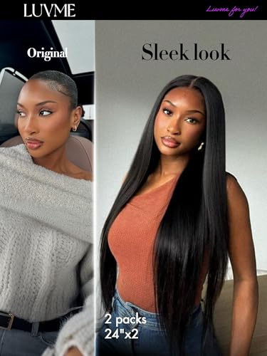 LUVME Clip In Hair Extensions 20 Inch 220g Remy Human Hair