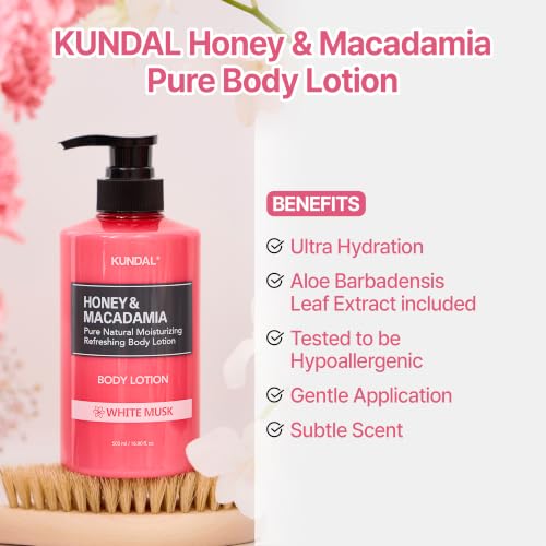 KUNDAL Honey Macadamia Body Lotion - Deep Hydration 16.9oz