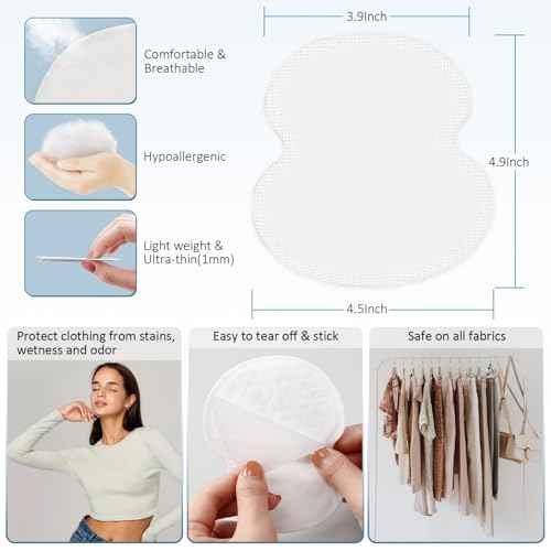 Armpit Sweat Pads, Unadir Underarm Sweat Pads for Women and Men [100 Packs], Disposable Underarm Pads for Sweating Women, With our Disposable Underarm Sweat Shields, Reclaim Your Confidence