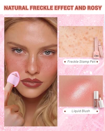Freckle Stamp & Blush Set - Natural Liquid 2-in-1 Makeup