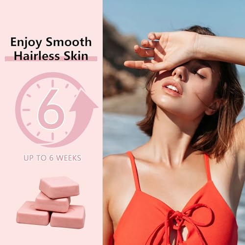 Hard Wax, 1lb Wax Blocks for Hair Removal Sensitive Skin with Rose Formula, Perfect for Full Body, Facial, Brazilian Bikini, and Legs at Home Wax Refill for Women Men