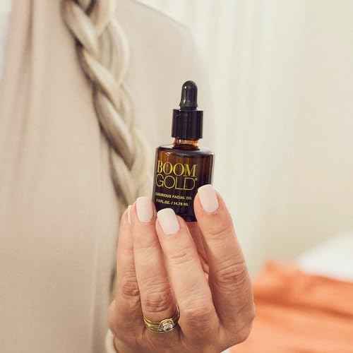 Boom Gold ¢â Lightweight & Luxurious Facial Oil with Organic Ingredients for a Softer, Smoother, More Luminous Skin, with Kukui Nut & Frankincense Oil, Boom Beauty by Cindy Joseph (0.5 Oz)