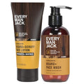 Every Man Jack Beard & Face Wash & Lotion Set - Sandalwood, Hydrating Men's Grooming