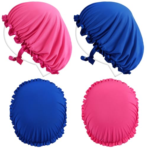 4 Pcs UV Protection Tanning Face Cover Bonnet Cap Set Tanning Mask and Hair Cap Protective Bonnet for Women