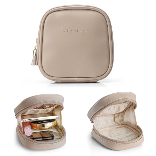VLANDO Mini Makeup Bag - Small Water-Resistant Cosmetic Pouch