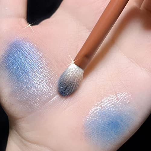9 Colors Blue Eyeshadow Palette,Mardi Gras Carnival Pressed Pigment Glitter, Corpse Bride Waterproof Eye Shadow Pallete Metallic Silver Matte Shimmer Makeup Powder Long Lasting,Blue