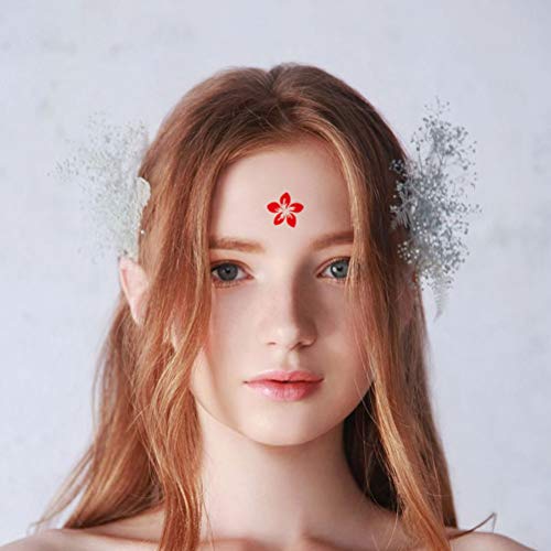 Lurrose Temporary Forehead Tattoo Stickers Chinese Style Decorative Stickers 30 Sheets