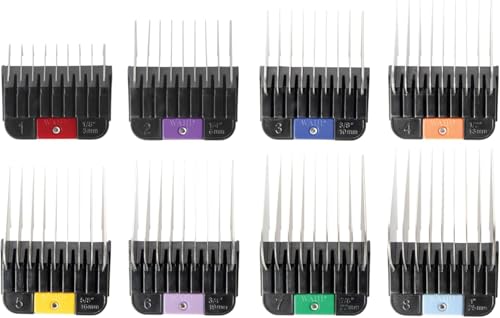 Wahl Pro Animal Stainless Steel Attachment Comb Set - 8 Guide Combs