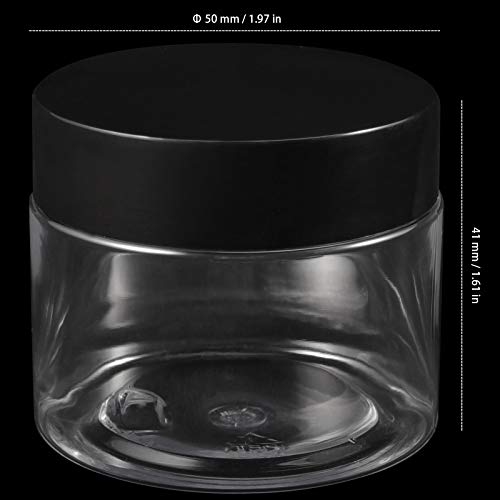 68 Pack 2 OZ Plastic Jars with Lids, Round Clear Slime Containers, Refillable Cosmetic Containers for Travel, Storage Lotion Cream Cosmetics Powders and Small Parts