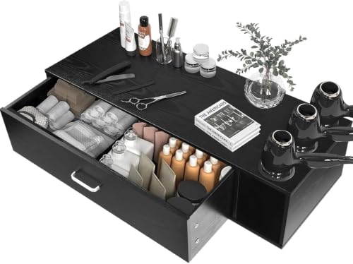 Wall Mount Salon Station Organizer with 3 Dryer Holders