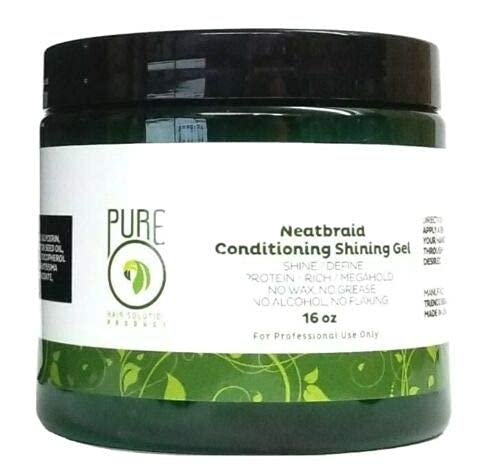 Pure O Neatbraid Conditioning Gel 16 oz | No Flake, Protein-Rich