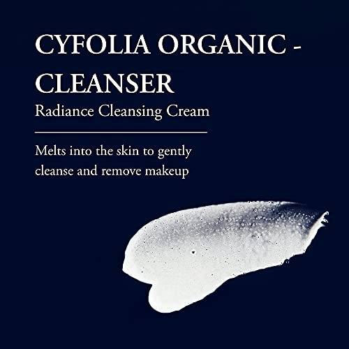 Phytomer Cyfolia Organic Cleansing Cream | Healthy, All-Natural Facial Cleanser | Certified Organic | Gentle Face Cleanser & Makeup Remover | Radiant, Glowing, Softer Skin | 150 ml