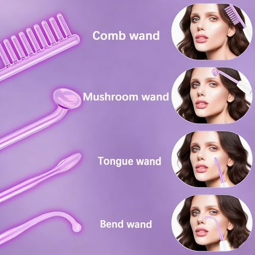 High Frequency Facial Tool with 4 Tubes