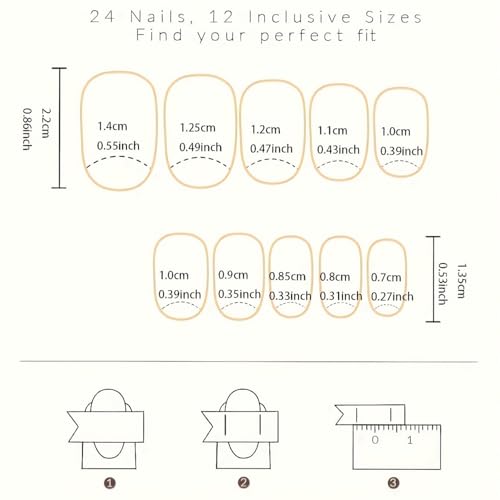 Tortoise Shell Press On Nails Short Oval Brown Glossy 24Pcs